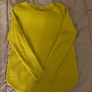 Lime green knit sweater